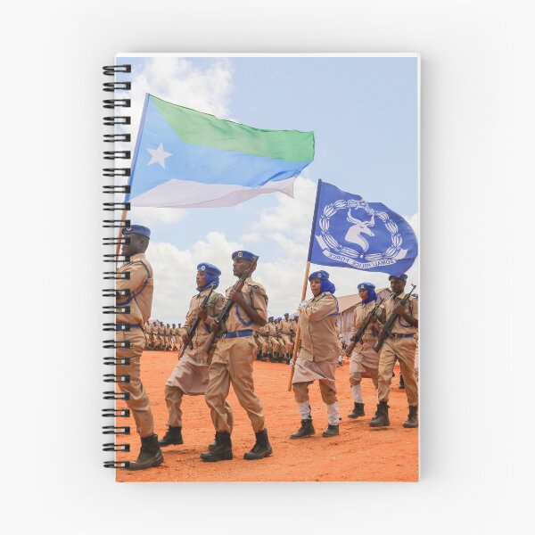 Item preview, Newly trained Somali Police officers march during a pass out parade in Kismayo  designed and sold by VintageSomalia.