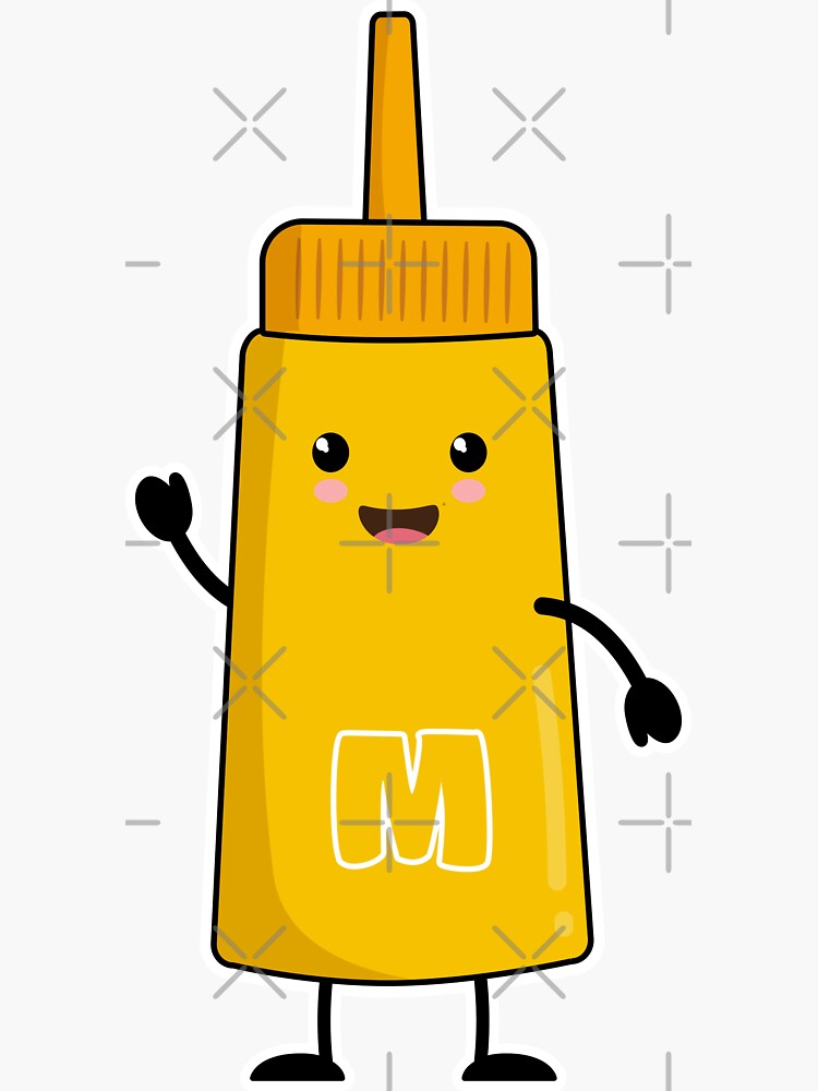 "Kawaii Mustard Best Friends Forever (with the Ketchup)" Sticker by