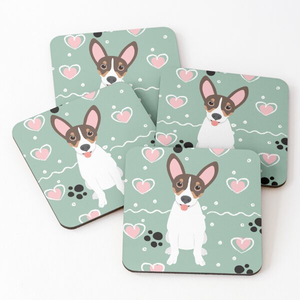 Item preview, Love Chocolate Tan White Rat Terrier designed and sold by Lulupainting.