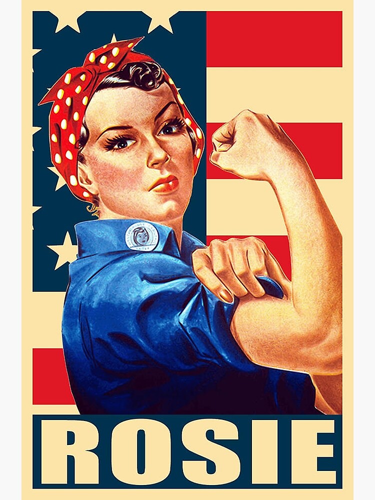 Personalised Rosie The Riveter (Vintage WW2 Poster/Feminism) Birthday Card