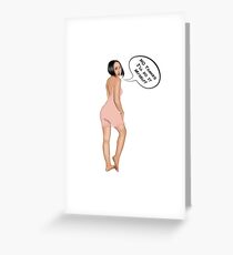 Pinup girl Comic style Greeting Card