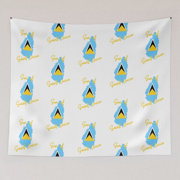Item preview, Son of Saint Lucia Map Flag designed and sold by NovawayDirect.