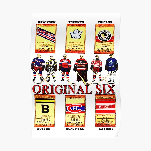 : Colorado Avalanche NHL Poster Set of Six Vintage