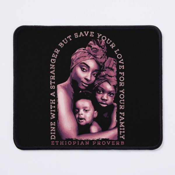 Item preview, Love Your Family, Traditional African Family Proverb, Pattern, Ethiopia designed and sold by Proverbial Wisdom Design.