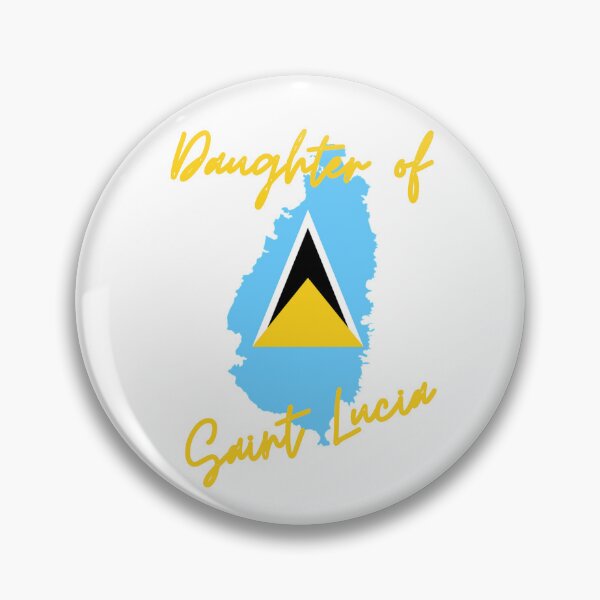 Item preview, Daughter of Saint Lucia Map Flag designed and sold by NovawayDirect.