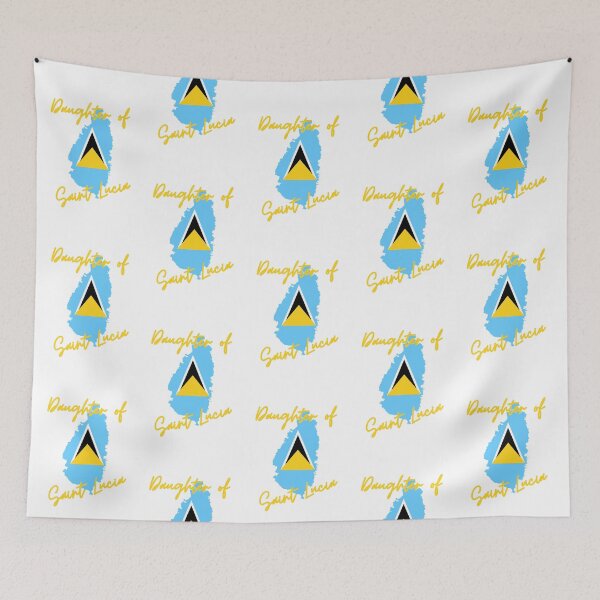 Item preview, Daughter of Saint Lucia Map Flag designed and sold by NovawayDirect.