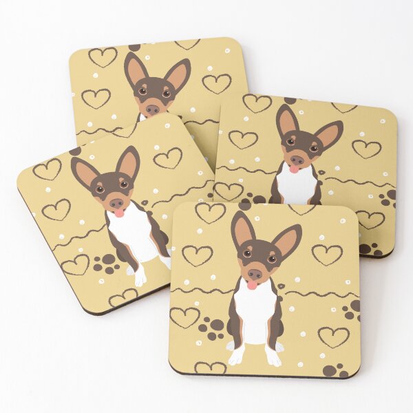 Item preview, Love Chocolate Tri Color Rat Terrier designed and sold by Lulupainting.