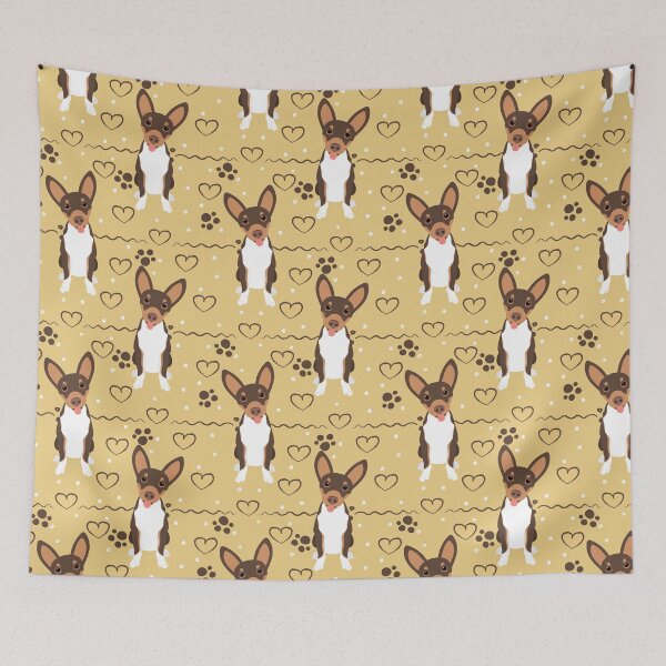 Item preview, Love Chocolate Tri Color Rat Terrier designed and sold by Lulupainting.