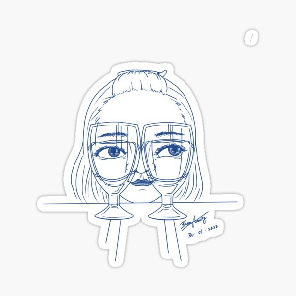 "Fish eyes" Sticker by myartjourney Redbubble