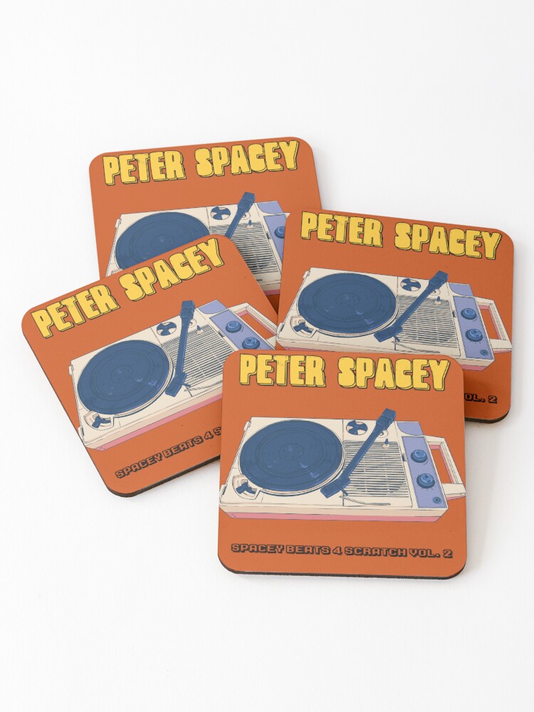 Coasters (Set of 4), Spacey Beats 4 Scratch - Album Graphic Cover Art designed and sold by Spaceymerch