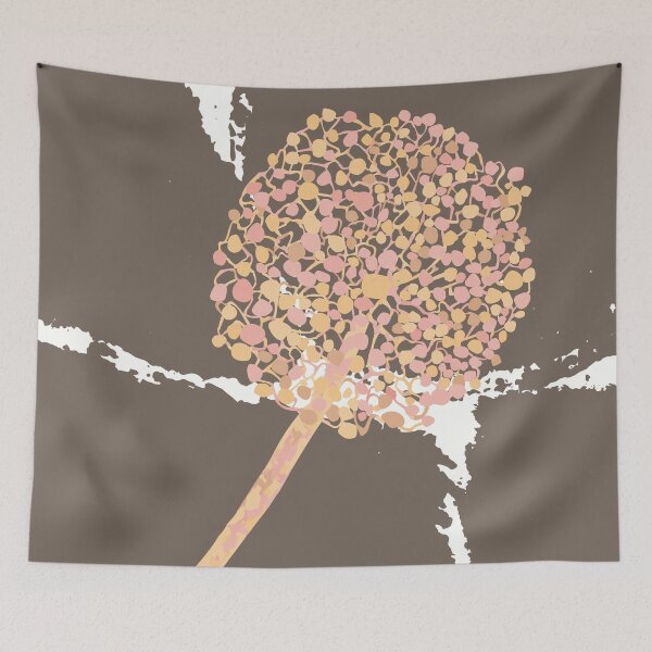 Item preview, Beige Black and Orange Abstract Flower Art designed and sold by HStudioPrints.