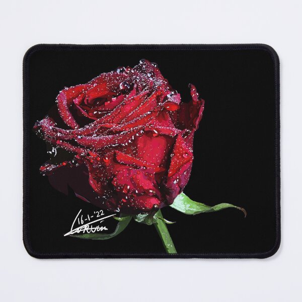 Item preview, Rose with waterdrops #PatchArt designed and sold by Lorvin.