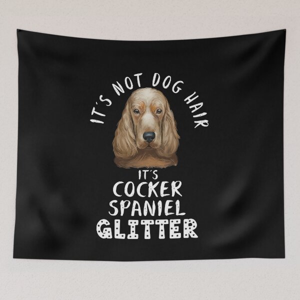 Item preview, No es pelo de perro, es COCKER SPANIEL, cita divertida con purpurina para perros. designed and sold by theshirtinator.