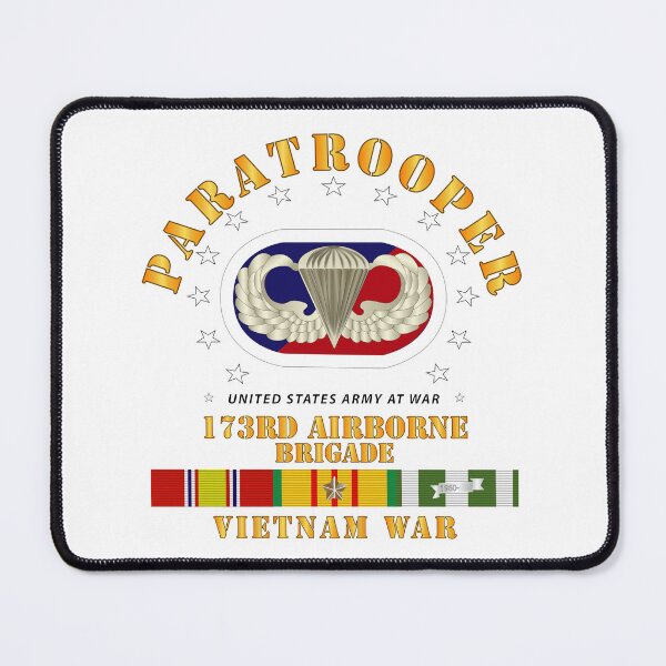 Item preview, SOF - 173rd Airborne Bde Oval w Paratrooper w VN SVC designed and sold by Military Insignia Products.