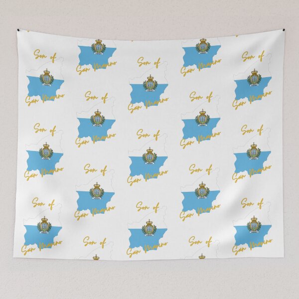 Item preview, Son of San Marino Map Flag designed and sold by NovawayDirect.
