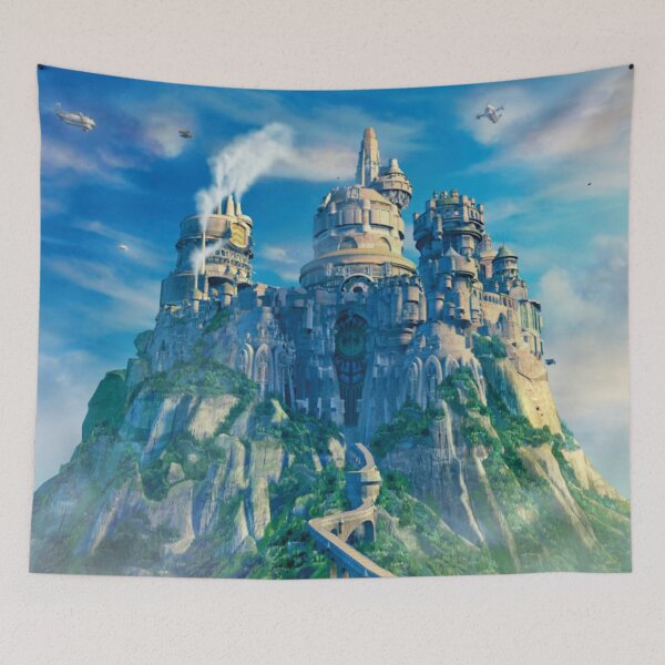 Item preview, Lindblum Poster throw blanket metal print tapestry designed and sold by jejack45.