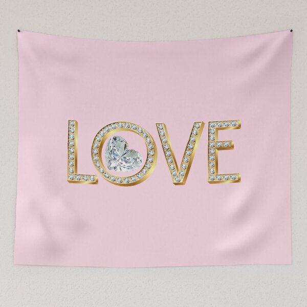 Item preview, Diamond LOVE Forever (on Pink) designed and sold by PawsitiveMum.