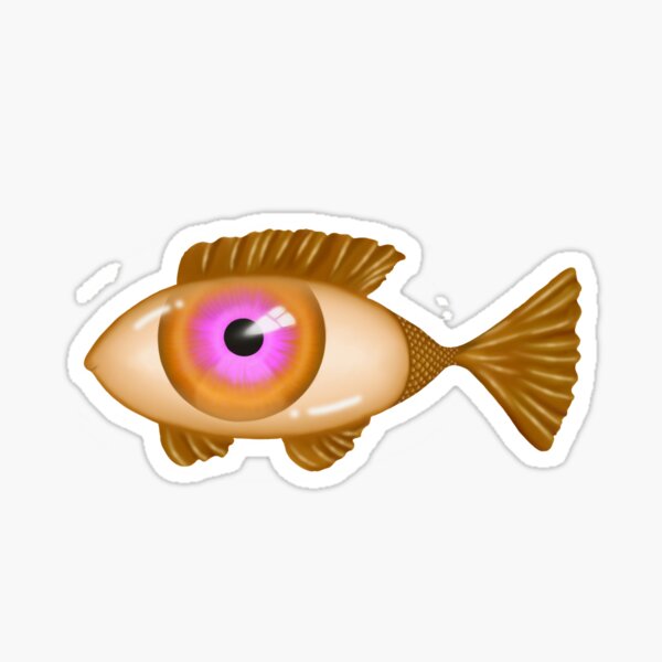 Vista previa del artículo con la obra «pescado del ego», diseñado y vendido por jellyfishbrain.