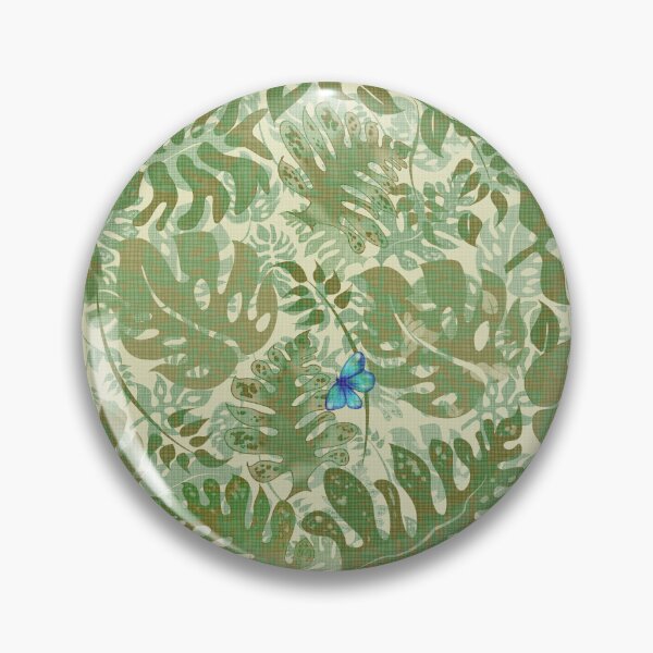 Item preview, Butterflies and Khaki Jungle Leaves designed and sold by Kelly  Thompson.