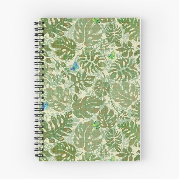 Item preview, Butterflies and Khaki Jungle Leaves designed and sold by Kelly  Thompson.