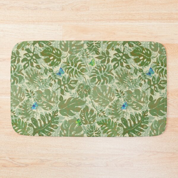 Item preview, Butterflies and Khaki Jungle Leaves designed and sold by Kelly  Thompson.
