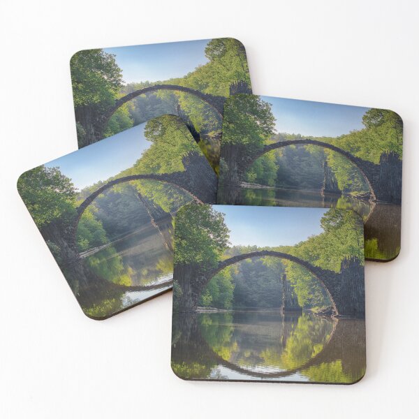 Item preview, bridge forest green mountains spring designed and sold by CervantesArte20.