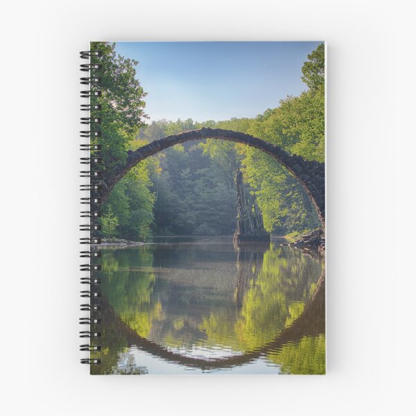 Item preview, bridge forest green mountains spring designed and sold by CervantesArte20.