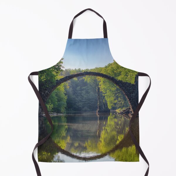 Item preview, bridge forest green mountains spring designed and sold by CervantesArte20.