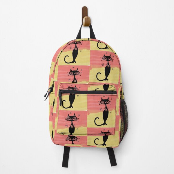 Item preview, Watercolor Mid Century Modern Black Atomic Cats designed and sold by Tamas Das.