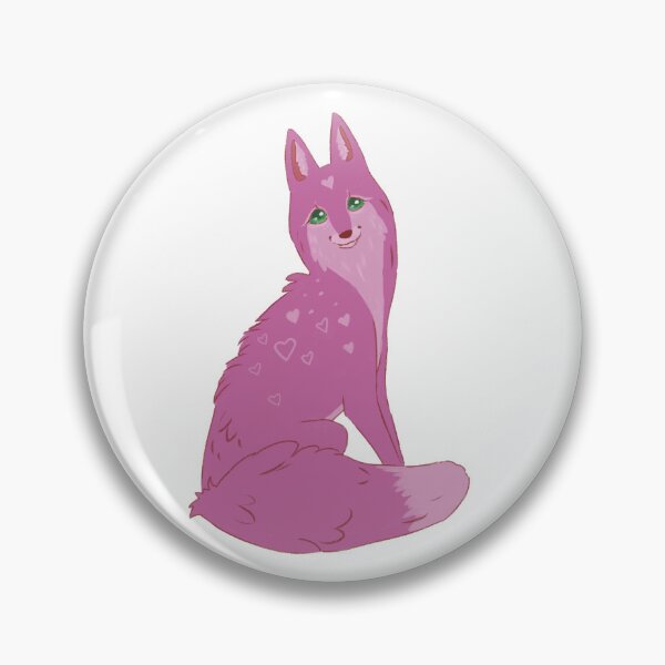 Item preview, Pink Fox with Hearts designed and sold by ShotsyCreates.