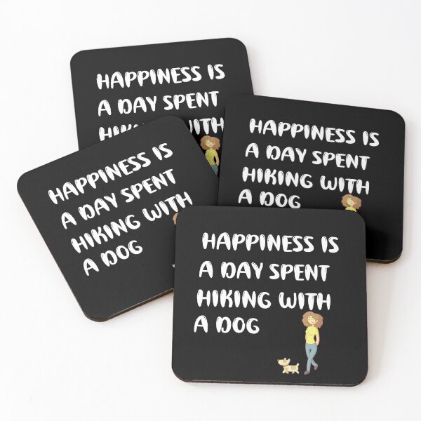 Item preview, happiness is a day spent hiking with A dog  designed and sold by beautifulworld9.