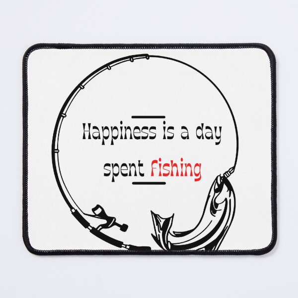 Item preview, Happiness is a day spent fishing black and red designed and sold by AmonRa16.