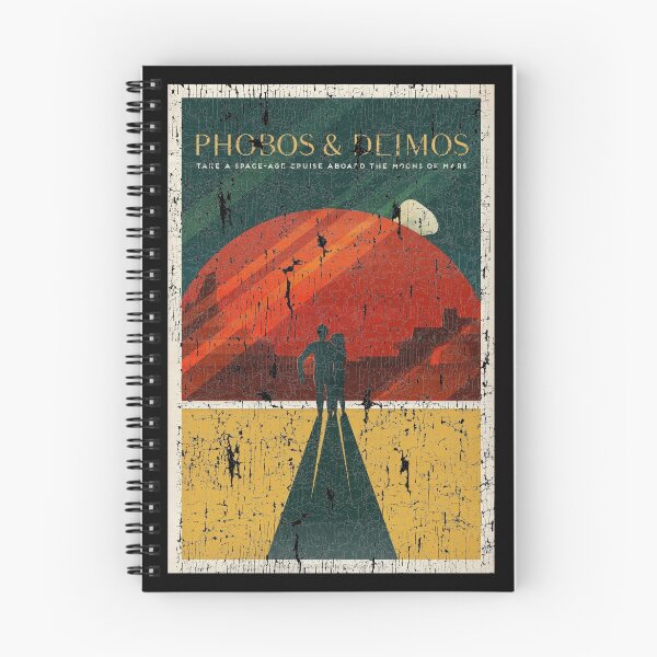 Item preview, Phobos & Deimos Mars Poster Distressed designed and sold by Flying Jake.