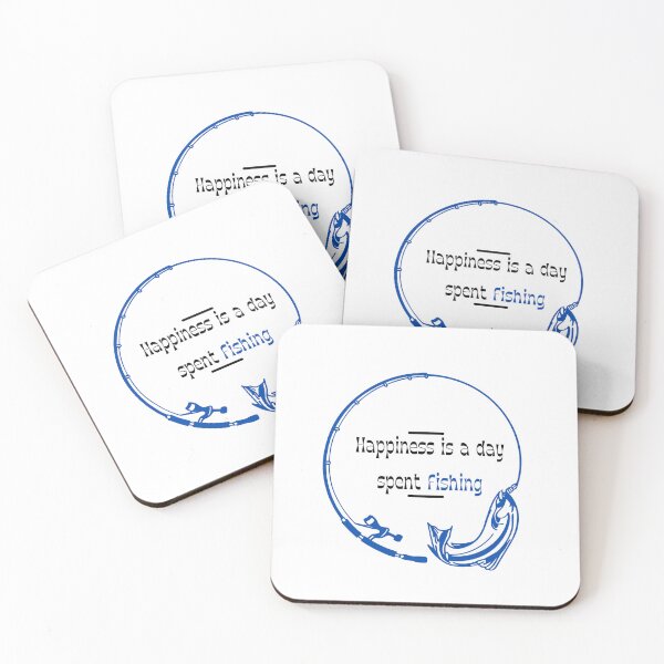 Item preview, Happiness is a day spent fishing black and blue designed and sold by AmonRa16.
