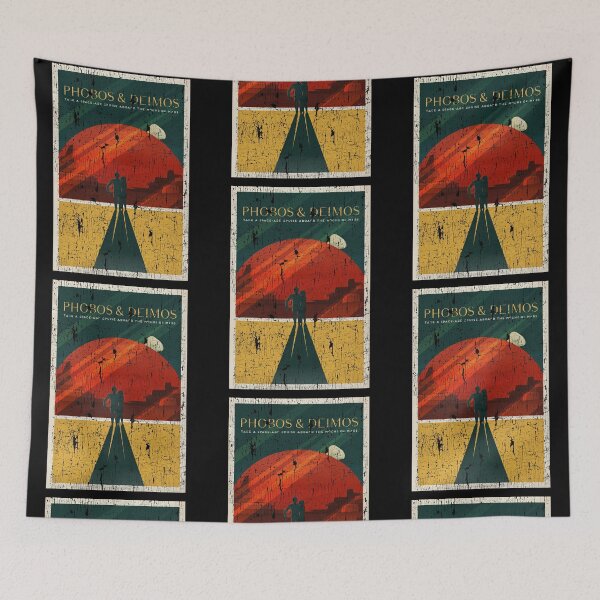 Item preview, Phobos & Deimos Mars Poster Distressed designed and sold by Flying Jake.