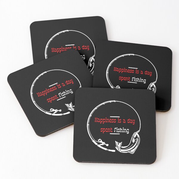 Item preview, Happiness is a day spent fishing white and red designed and sold by AmonRa16.