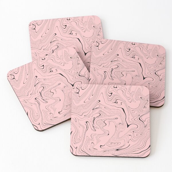 Artikelvorschau, Flüssiges Strudel-Rosen-Rosa und schwarzes abstraktes Muster entworfen und verkauft von jays-artworks.