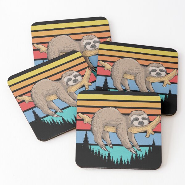 Item preview, Lazy sloth sleeping at sunset designed and sold by MisoraA.