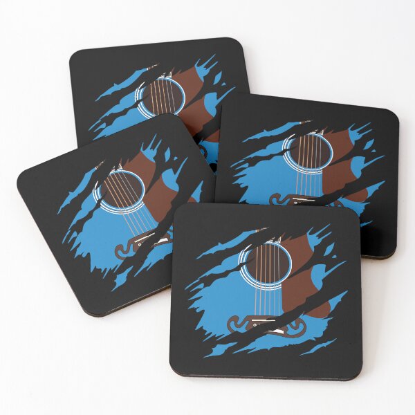 Item preview, Ripped Acoustic Guitar Blue Color designed and sold by nightsworthy.