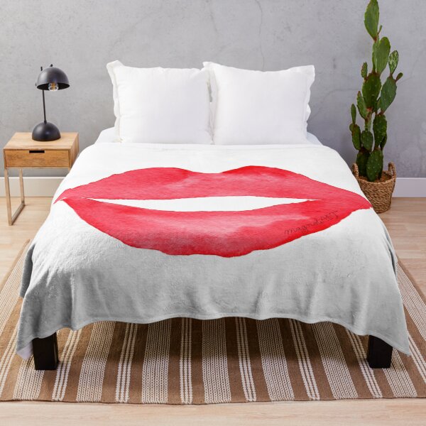 Item preview, Red lips - watercolor artwork designed and sold by magnoliART botanical_kata.