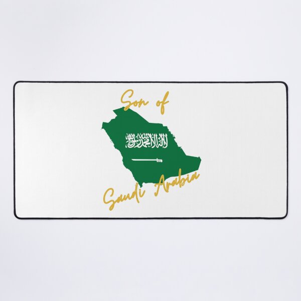 Item preview, Hijo de Arabia Saudita Mapa Bandera designed and sold by NovawayDirect.
