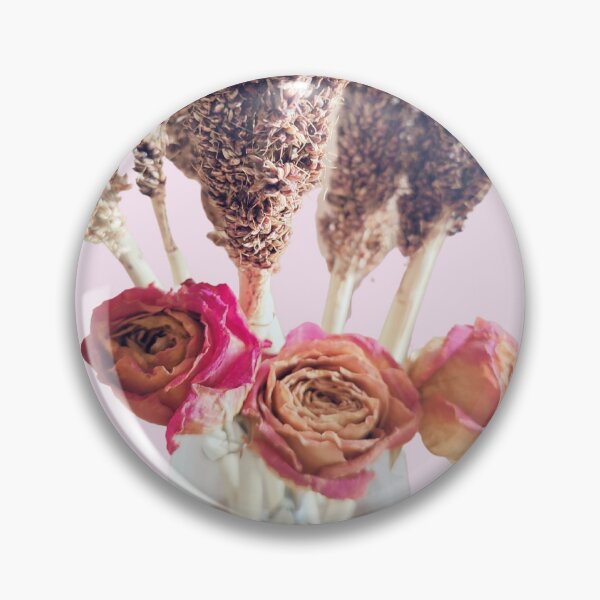 Item preview, Aesthetic Dried Light Pink and Orange Roses with Dried Sorghum Flower Bouquet designed and sold by CommittedGrace.
