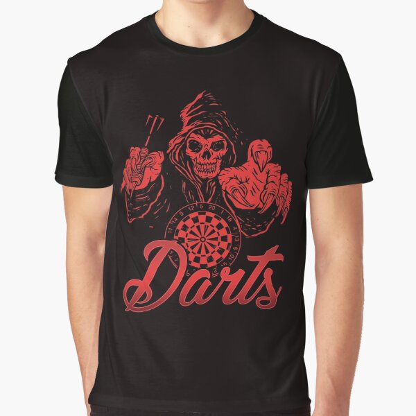 Item preview, Darts Player Death Skeleton Dartboard Arrow Bullseye Target designed and sold by TomGiantDesigns.