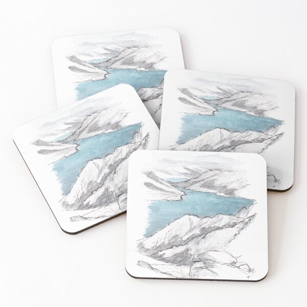 Item preview, Lake Hawea - The Neck Watercolour designed and sold by Tom Napper Design.