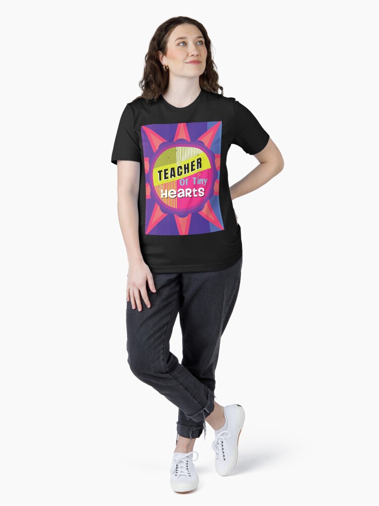 Thumbnail 4 of 7, Essential T-Shirt, Teacher Of Tiny Hearts - Colorful Design designed and sold by FridPix.