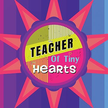 Artwork thumbnail, Teacher Of Tiny Hearts - Colorful Design by FridPix