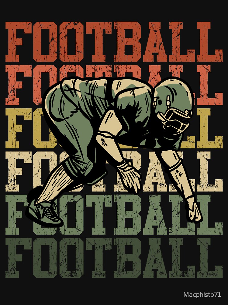 American football vintage retro t-shirt design Vector Image