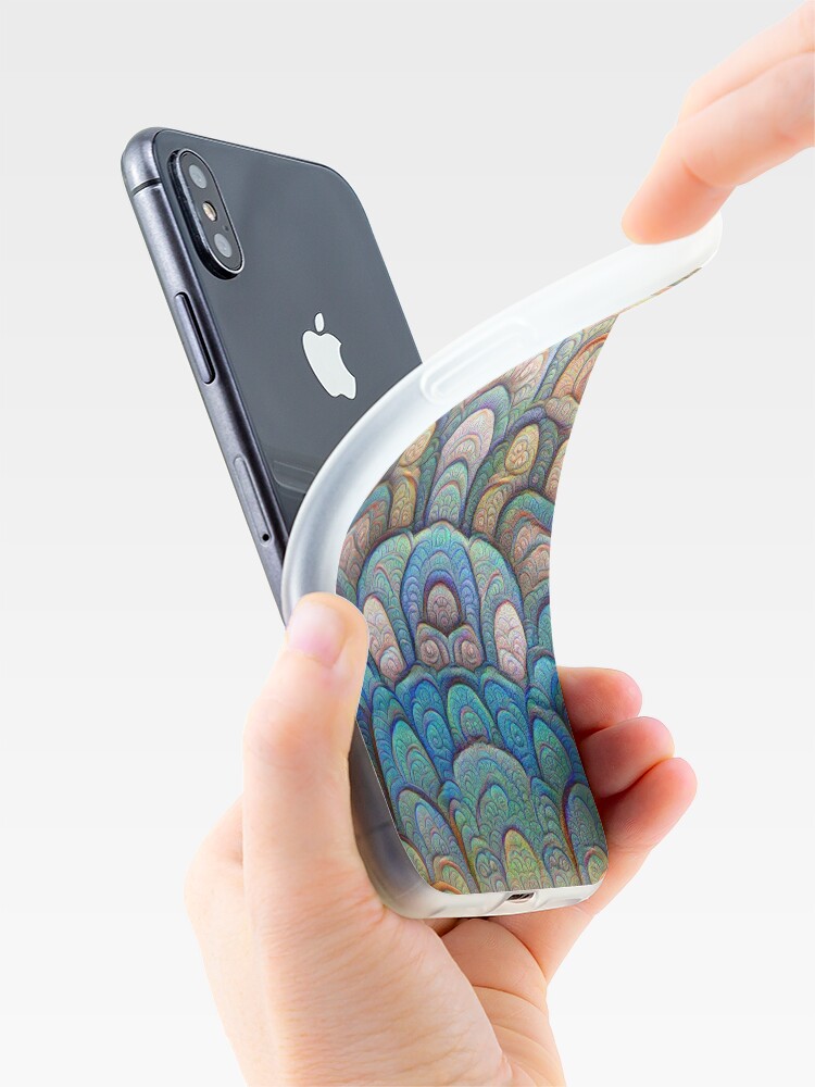 Alternate view of Autumn forest at sunset #DeepDream #Art iPhone Case