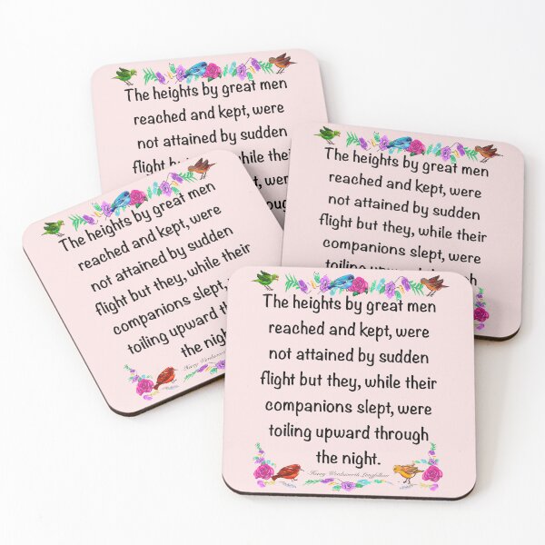 Item preview, Inspirational motivational quote affirmation , The heights by great men reached and kept designed and sold by Artonmytee.