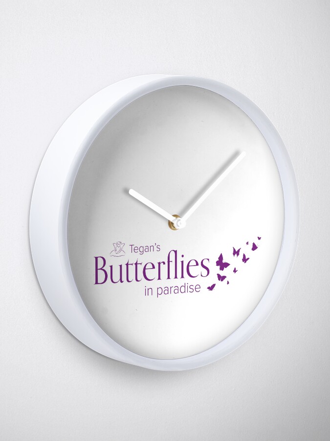 Thumbnail 2 of 4, Clock, Tegans Butterflies Logo designed and sold by Tegansbutterfly.